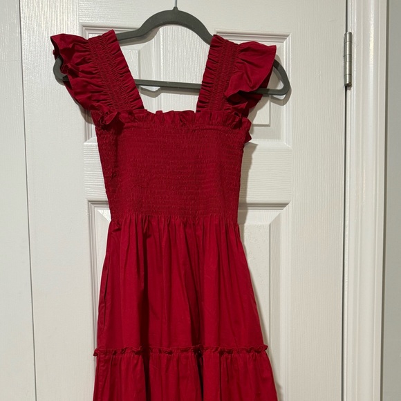 Hill House Home Ellie Nap Dress Victorian Red cotton - Picture 4 of 5
